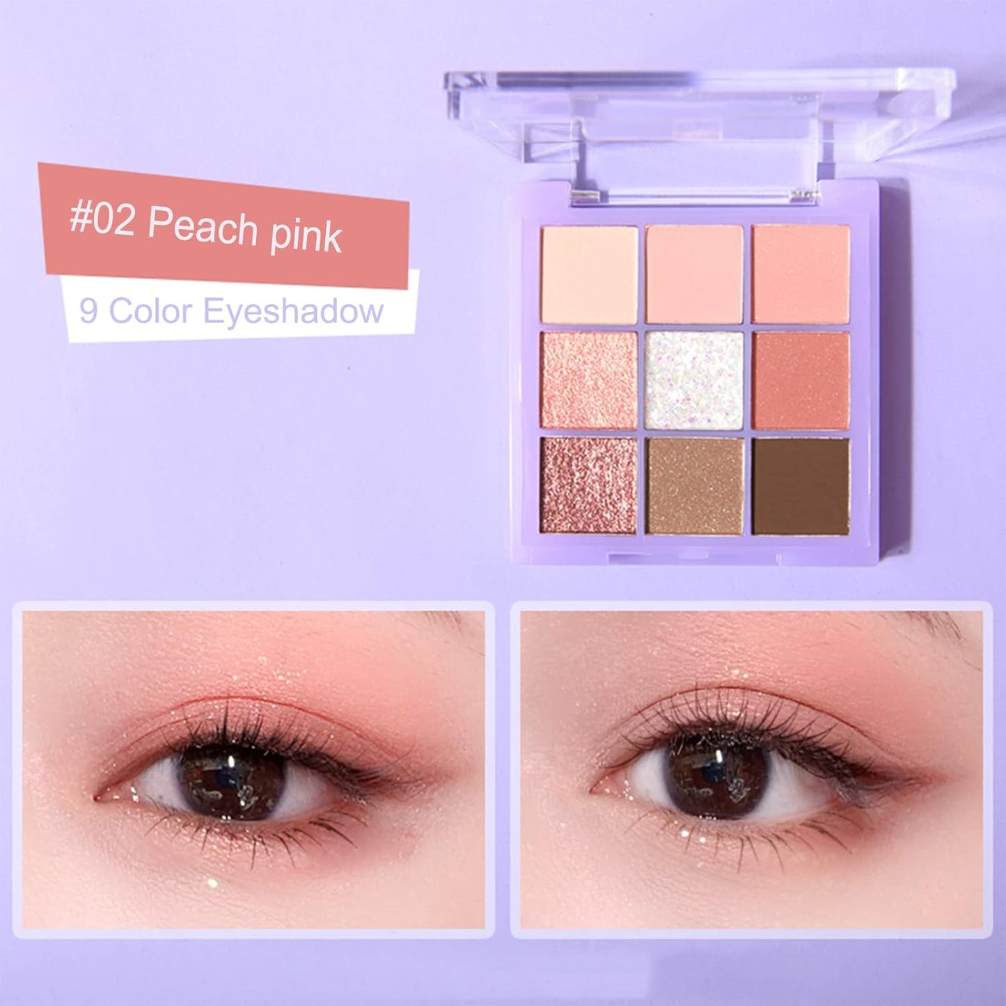 Violet Fairy 9 Color Eyeshadow Palette, Warm Neutrals (02)