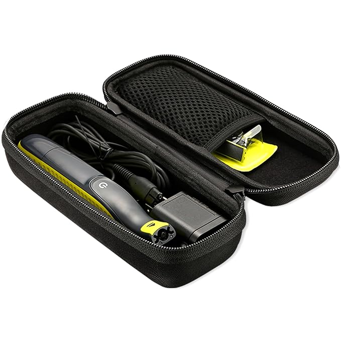 ProCase Hard Case for Electric Trimmer and Shaver, Travel Organizer Carrying Bag for QP2520 QP2530 QP2620 QP2630 -Black