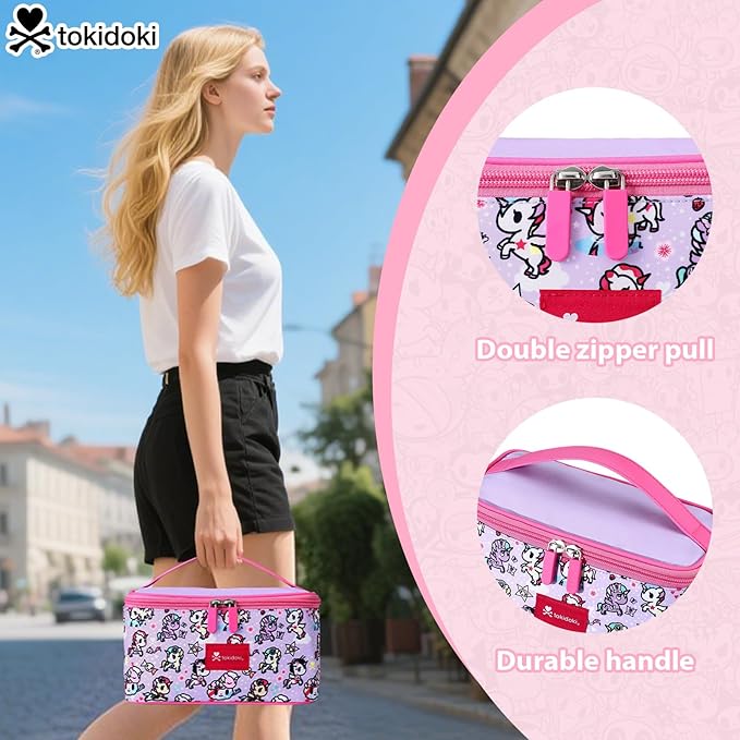 Tokidoki Official Licensed Travel Makeup Bags Toiletry Bags for Women Cosmetic Organizer Bag Large Capacity Travel Makeup Case Organizer