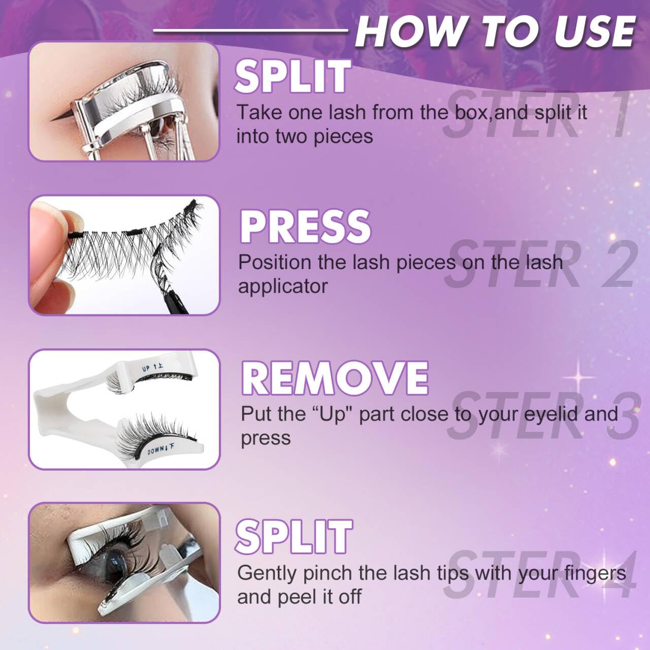 Elara Craft Magnetic Eyelashes with Applicator, Magnetic Eyelashes Natural Look,Reusable Magnet Lashes No Glue Needed Soft Lashes Kit for Women(Natural+Fuller)