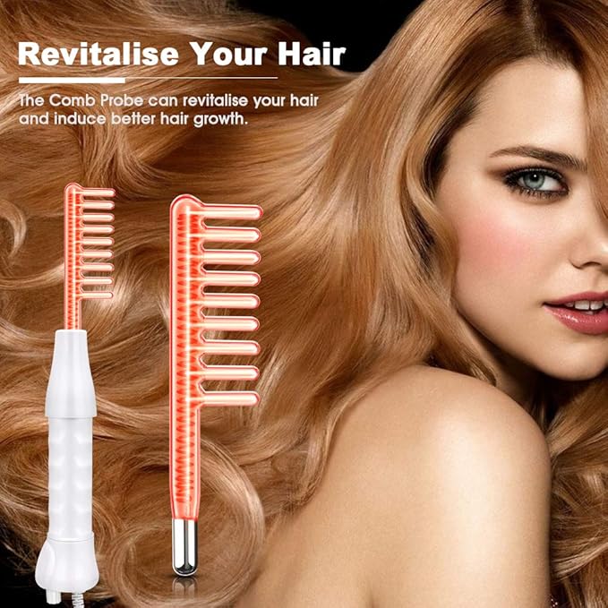 Meifuly High F Rrequency Wand Portable Machine, Portable Handheld High F requency Wand Machine with 7 Different Tubes (Multi-Colored)