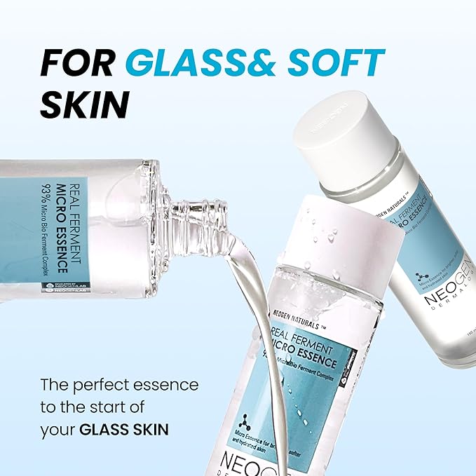 DERMALOGY by NEOGEN Real Ferment Micro Essence, Korean Skincare Toner & Essence with 93% Ferments for Instant Hydration and Healthy-Looking Skin, 5.07 fl oz (150 ml)