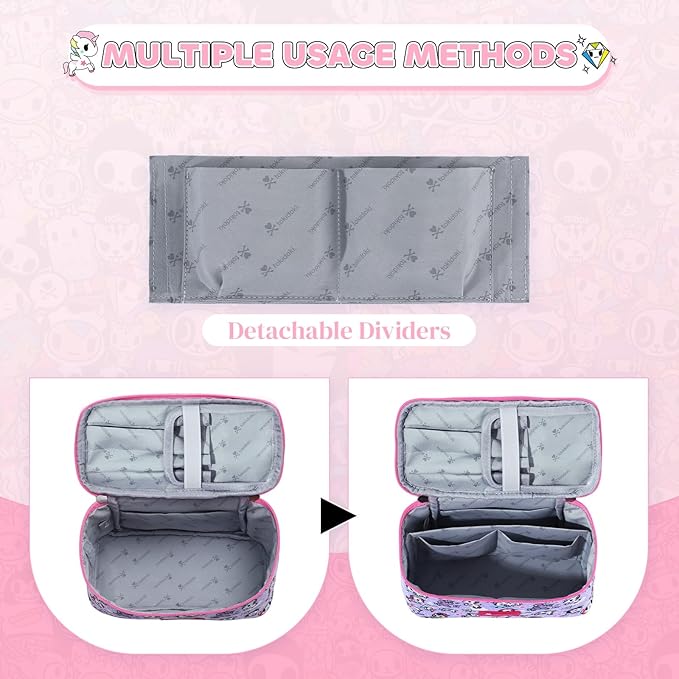 Tokidoki Official Licensed Travel Makeup Bags Toiletry Bags for Women Cosmetic Organizer Bag Large Capacity Travel Makeup Case Organizer