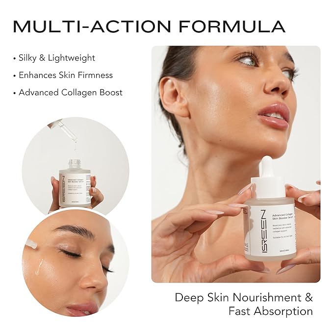 Advanced Collagen Serum Korean for Skin Booster | Dermatologist Tested with Hyaluronic Acid, Niacinamide & Ginseng |Korean Serum for glow & Radiance for All Skin | 50ml