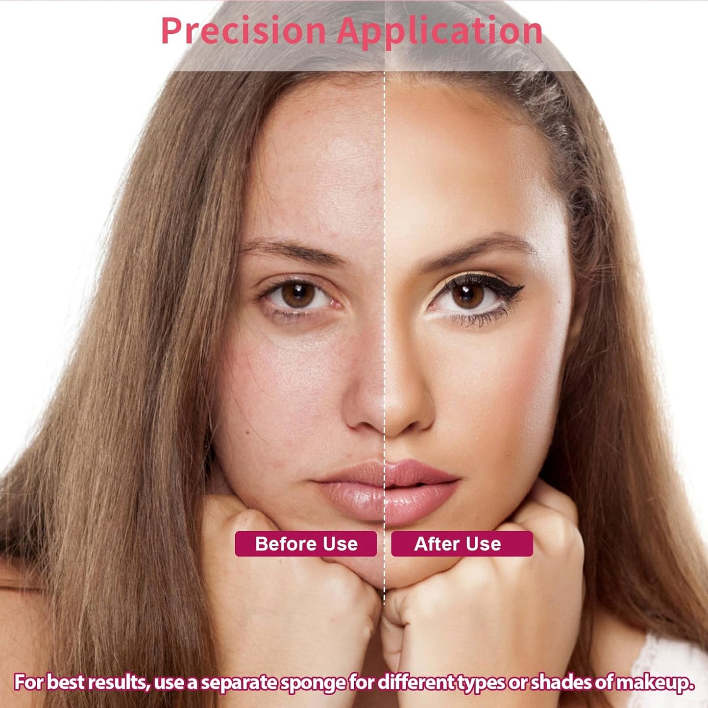 540 Pcs New Makeup Sponges Wedges for Face Foundation, Latex-Free Triangle Cosmetic Make Up Sponge for Flawless Application and Blending, Beauty Blender for All Skin Types with Ten Pouches