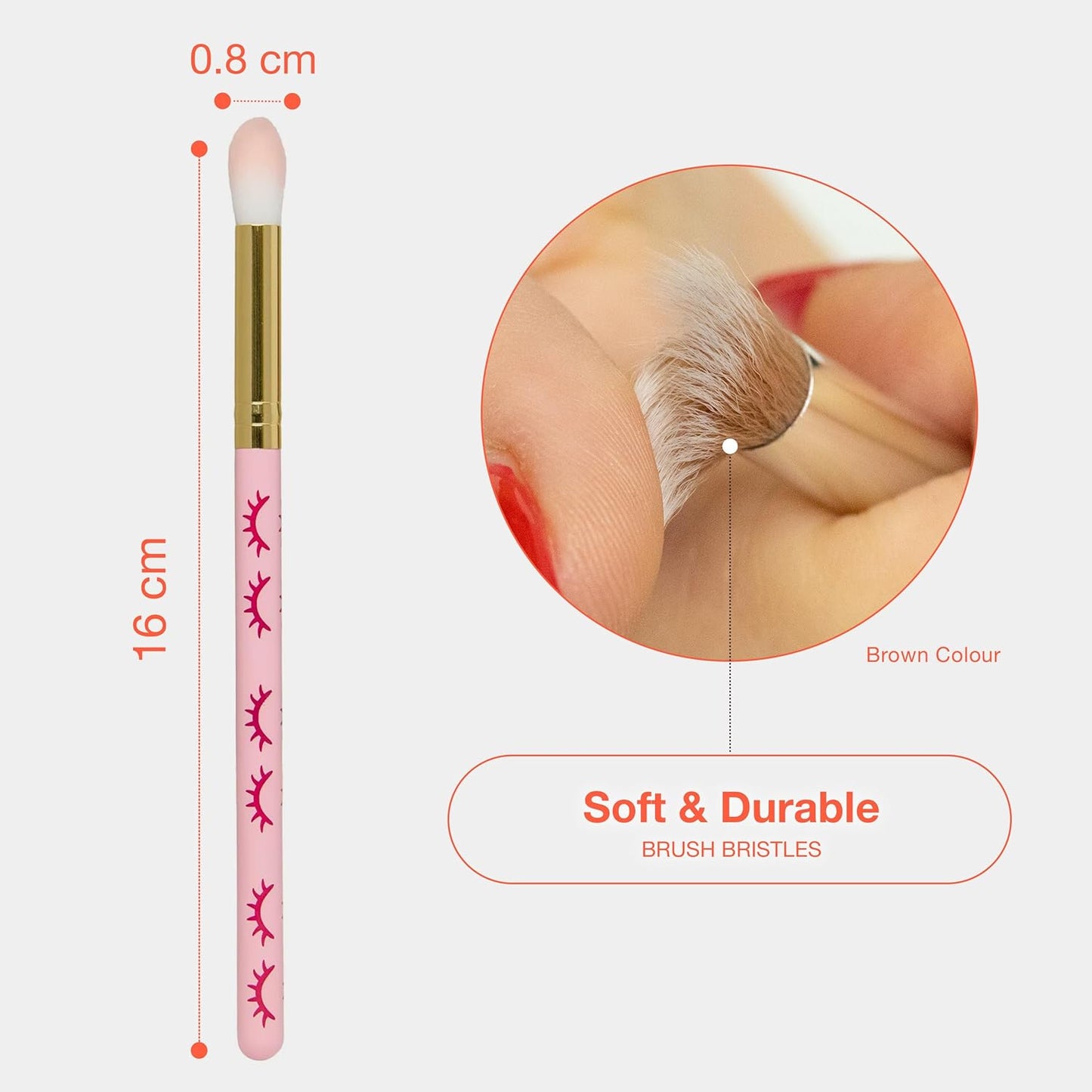 CURACORO Lash Shampoo Brushes Set, Eyelash Cleansing Brush For Cleansing Eyelash Extension, Soft and Comfortable Facial Makeup Remover Tools (Pink, Pack of 10)