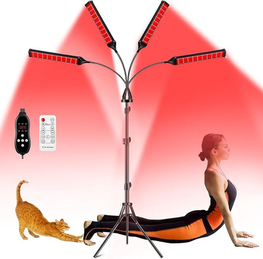Red Light Therapy for Body Face with Stand,Infrared Light Therapy Lamp,660nm Red Light and Near Infrared 850nm for Back Pain & Muscle Recovery (Large Size)