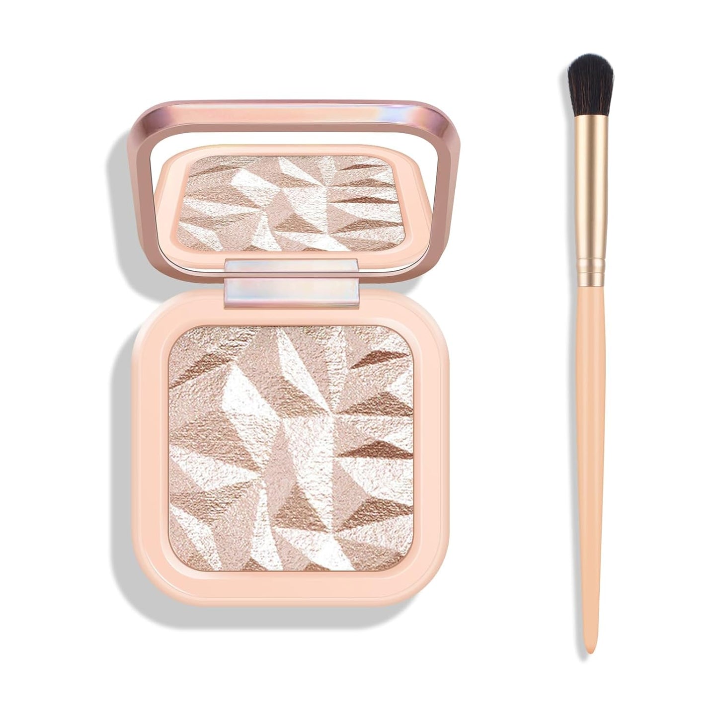 KYDA Face Highlighter Palette, High Glossy Face Illuminator Palette, Natural Glow Finish, Pearl Shimmer Smooth Baked Powder, Lasting Sparkling Highlighter Makeup-DAWN GLOW