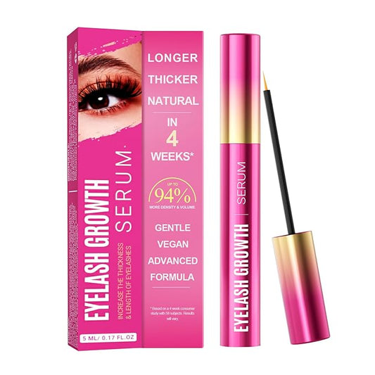 Eyelash Growth Serum - Volumizing Lash Serum for Longer & Thicker Lashes - Natural, Vegan & Gentle (5 mL)