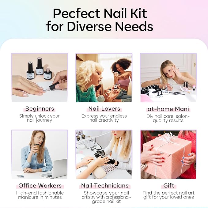 modelones 32 PCS Spring Gel Nail Polish Set, 28 Colors Pastel Gel Polish with No Wipe Base Coat, Glitter & Glossy & Matte Top Coat Maracon Colors Soak Off LED Nail Art Kit