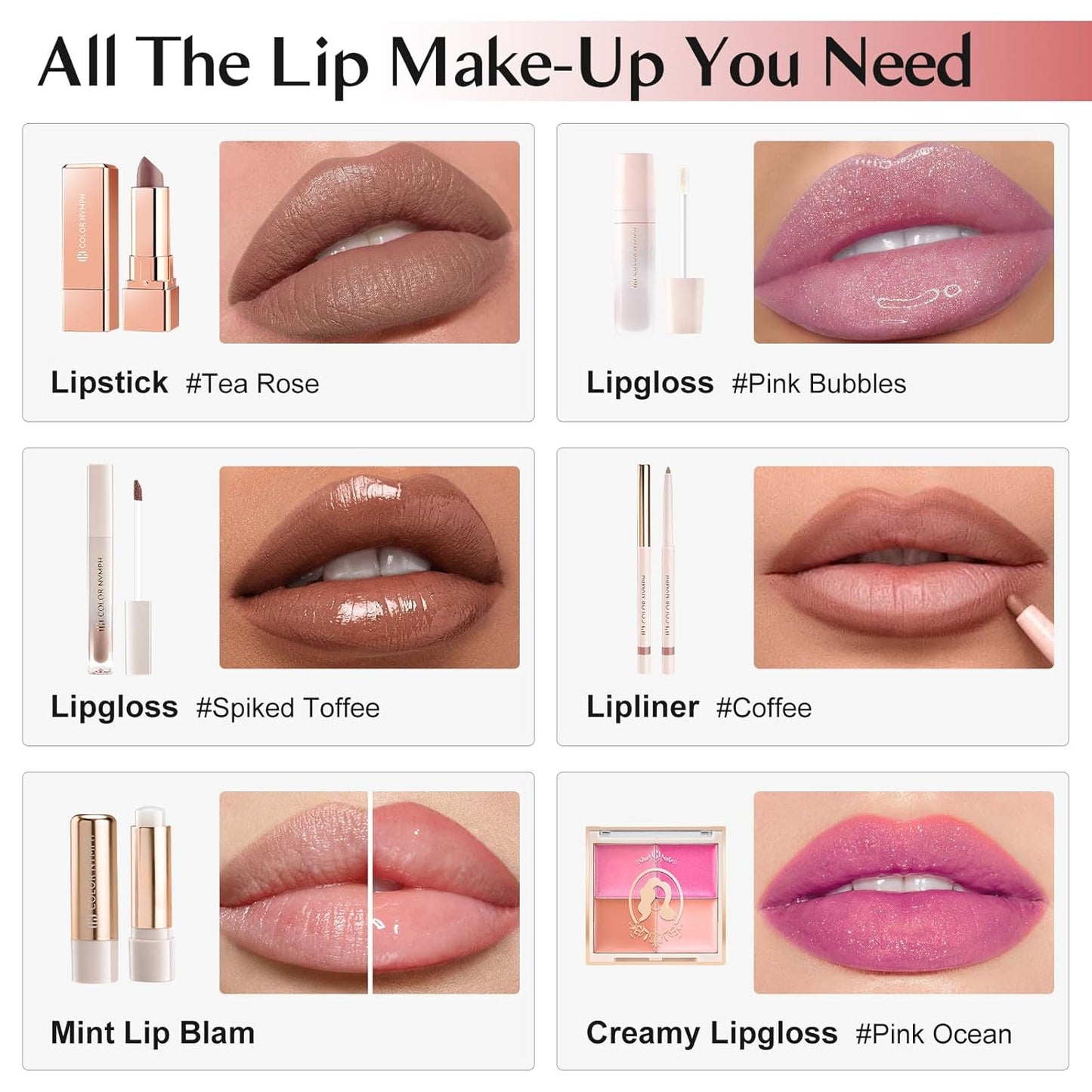 Color Nymph All In One Makeup Kit For Teenager Girls, Beginners Makeup Set For Teens Full Kit Cosmetic Set Girl Make up Kit For Girls 18 color eyeshadow 4 color Glitter & Lipgloss Blush Mirror - Red