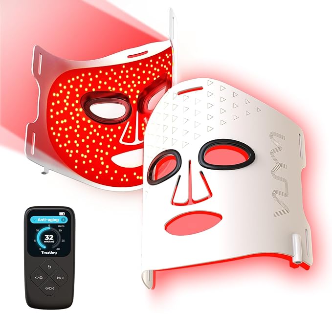 VYM Red Light Therapy Mask: 292 LEDs Professional Infrared Red Light Therapy for Face Mask Light Therapy Replace Photon Rejuvenation