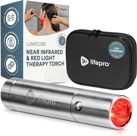 Lifepro Infrared & Red Light Therapy for Body Joints & Muscles Wellness Support, Portable Red Light Therapy Device, Near Infrared Light Therapy for Body & Face - Use 3 wavelengths