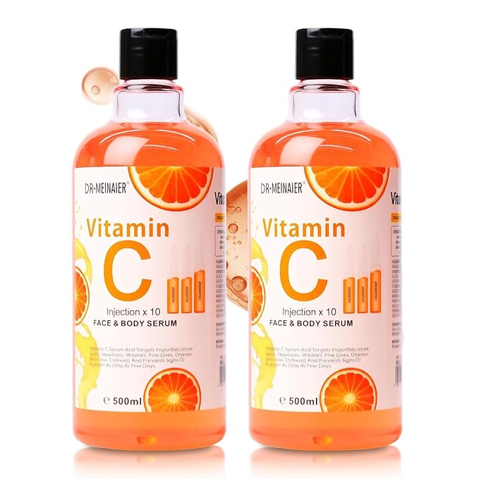 Vitamin C Serum 500ml – Korean Professional Size Brightening Serum with Vitamin C, Vitamin E & Collagen – Daily Facial Care Formula for All Skin Types