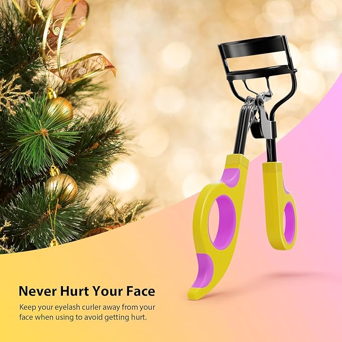 Kaasage Eyelash Curler with Pads, Lash Curler with 5 Extra Silicone Replacement Pads, Achieve Perfect Curls in 5 Seconds