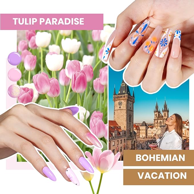 Beetles Gel Nail Polish Set 77 Pcs 60 Colors Cat Eye Gel Nail Kit Red Nude White Polish Nail Kit with Base Top Coat UV DIY Art Tool Home Gifts for Women World Travel