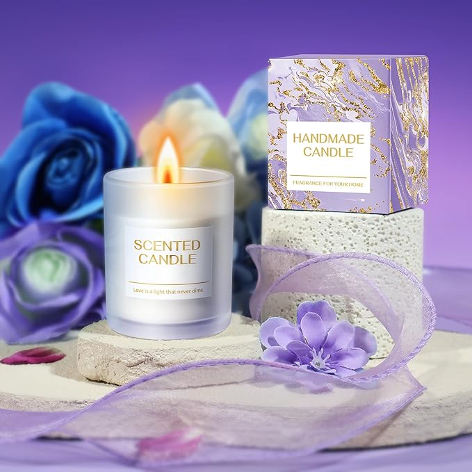 Birthday Gifts for Women, Valentines Day Gifts for Her, Wife, Girlfriend, Coworker, Grandma, Bestie, Romantic Purple Self Care Spa Relaxation Baskets Gift Set Idea for Her Anniversary
