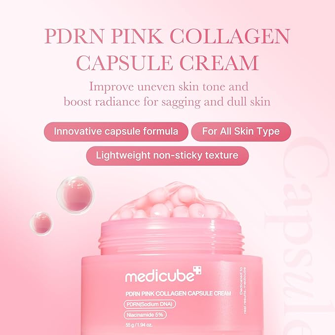 medicube Trending Ingredients Capsule Duo: TXA + Niacinamide and Salmon DNA PDRN Capsule Cream for Clear, Firm, and Hydrated Skin | Customizavble Daily Mositurizer For All Skin Types