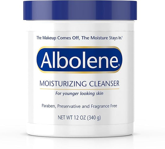Albolene Face Moisturizer & Makeup Remover - Facial Cleanser & Cleansing Balm - Beta-Carotene Fragrance-Free Cream - 12 oz - (Pack of 1)