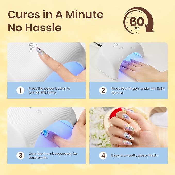 Beetles Gel Nail Polish Kit with U V Light and Nail Drill - 55Pcs Gel Nails Kit 32 Color LuliCore Polka Set with Base Top Coat Professional Manicure Set Home Salon DIY Gifts for Women Teens Girls