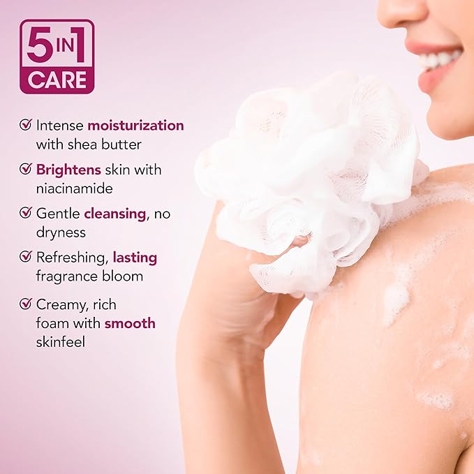 Botanic Hearth Shea Butter & Niacinamide Body Wash – Deeply Nourishing & Renewing Hydrating Shower Gel, Gentle Cleanser, Sulfate & Paraben Free – 16 fl oz