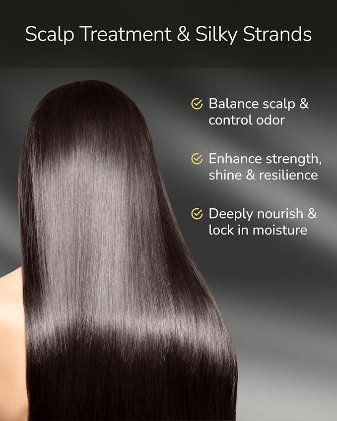 Shampoo & Conditioner Set, Clarifying & Moisturizing for Dry, Itchy Scalp & Damaged Hair, Color-Safe, Sulfate & Paraben Free Shampoo & Conditioner for Women & Men, Black (8.5 fl oz Each)