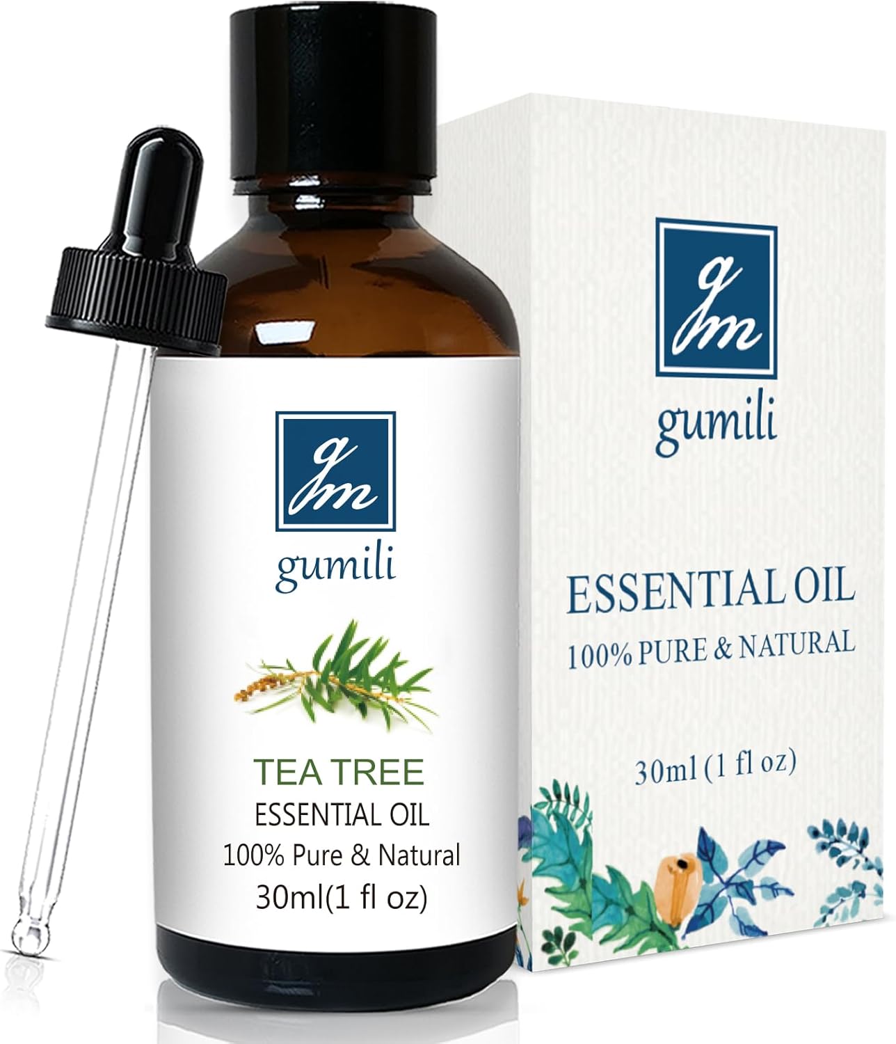 Tea Tree Oil for Skin, Hair, Nail Fungus, Face Body Wash, Foot Soak, Spray, 100% Pure Tea Tree Essential Oil - 30ml