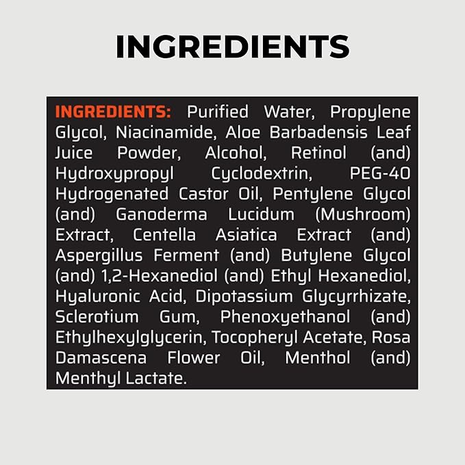 ABERA Men 6-in-1 Retinol Serum for Face, Melasma Treatment with Niacinamide & Hyaluronic Acid, Reduces Fine Lines, Wrinkles, Dark Spot Remover, Evens Tone with Aloe & Centella Asiatic (Pack of 3)