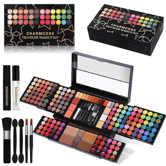Professional All in One Makeup Kit for Women Full Kit,186 Colors Make Up Palette Valentine Gift Set, Including Eyeshadow,Lip Gloss,Concealer,Highlighter,Contour,Brow Powder,Mascara,Blush & Brush