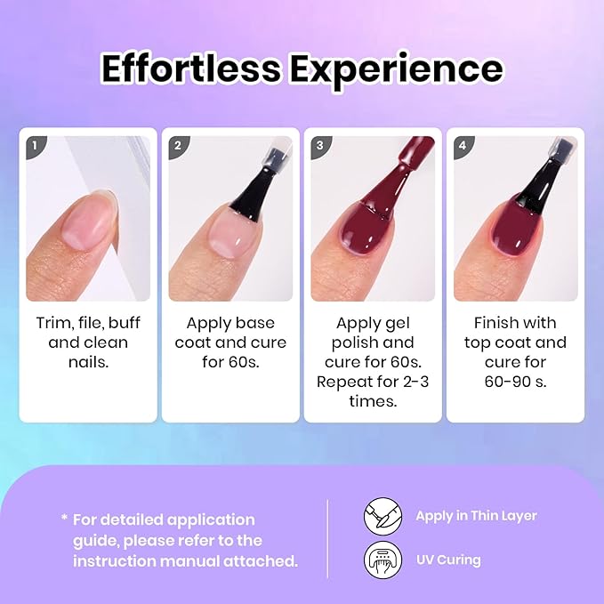 Beetles Spring Gel Nail Polish Set - 36 Colors Nature's Tales Nail Colors Kit with Glossy & Glitter Top Coat, Soak Off UV LED Nail Gel Kit, Long Lasting Nail Art for DIY Home Salon Manicure