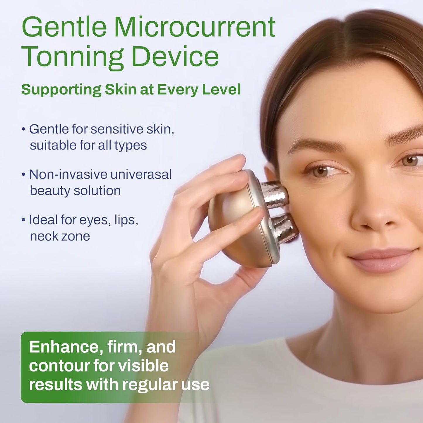 Microcurrent Facial Device, Face Massager Tool, Eye and Neck Massager, Face Roller, Beauty Tools for Relaxing Facial Massage and Skin Care Routine