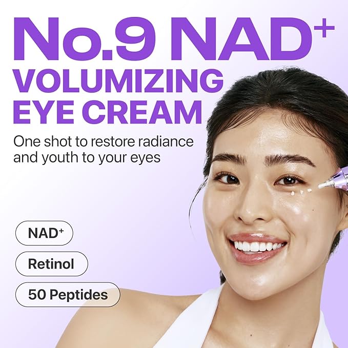 numbuzin No.9 NAD+ Lifting & Wrinkle Care Set | NAD+ BIO Lifting-sil Essence + Retinol Volumetox Eye Cream | Firming, Reduce Wrinkles, Fine Lines | Peptides | Serum for Sagging, Aging, Dull Skin