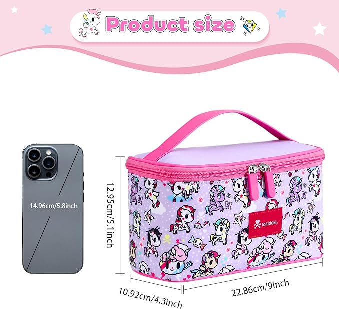 Tokidoki Official Licensed Travel Makeup Bags Toiletry Bags for Women Cosmetic Organizer Bag Large Capacity Travel Makeup Case Organizer