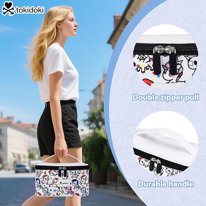 Tokidoki Official Licensed Travel Makeup Bags Toiletry Bags for Women Cosmetic Organizer Bag Large Capacity Travel Makeup Case Organizer