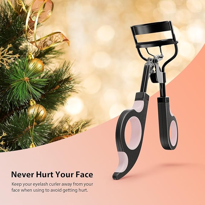 Kaasage Eyelash Curler with Pads, Lash Curler with 5 Extra Silicone Replacement Pads, Achieve Perfect Curls in 5 Seconds