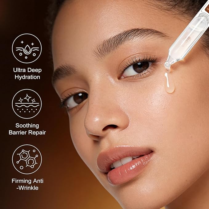 Ultra Hyaluronic Acid Serum With 8 HA Forms + Matrixyl 3000, Collagen Tri - Complex & Peptide, Multi - Layer Hydration Anti-Aging Serum, Hyaluronic Acid Serum for Face (0.05 Fl Oz (Pack of 30))