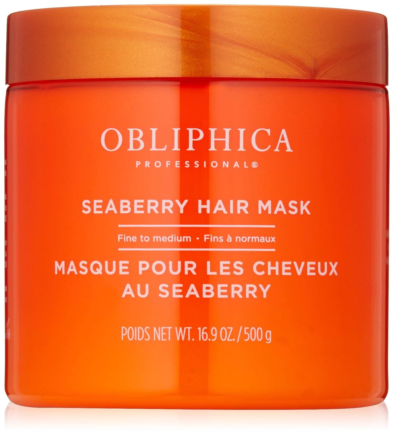 Obliphica Seaberry Hair Mask - Deep Conditioning Hydrating Treatment for Dry and Damaged Hair - Fine, Frizzy, and Color-Treated Hair - 1.05 Pound (Pack of 1)