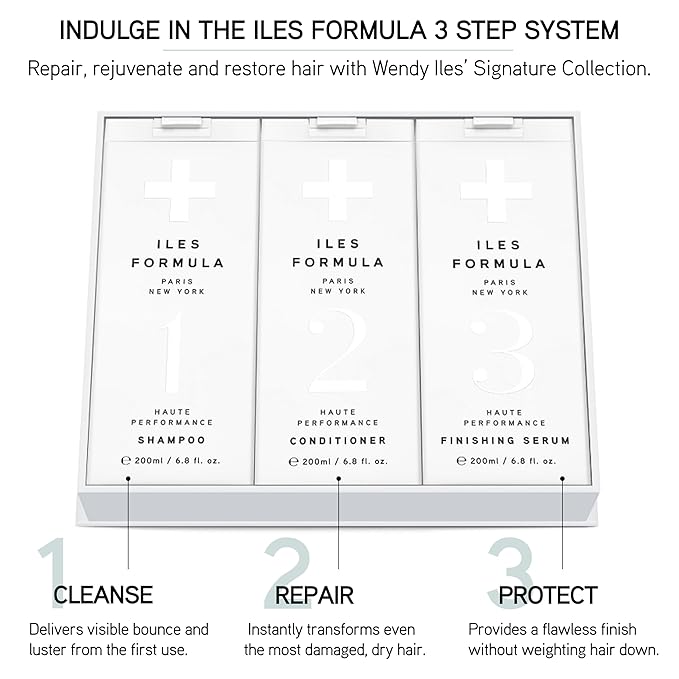 ILES FORMULA Shampoo for Dry, Damaged, Frizzy or Color Treated Hair - Hydrating, Sulfate Free Shampoo – Salon Grade, Color Safe, Moisturizing Formula that Controls Humidity & Boosts Shine