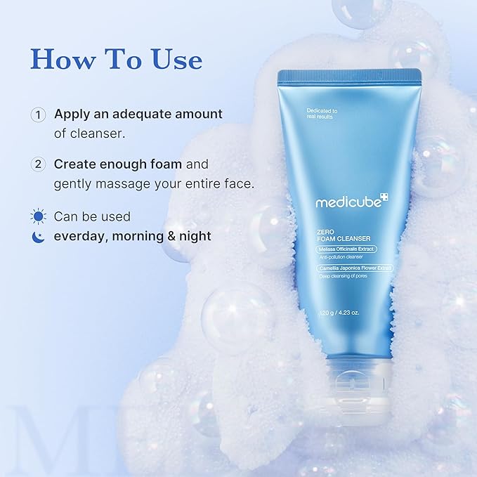 medicube Home Care Duo for Flawless Skin: Zero Pore Blackhead Mud Facial Mask and Zero Foam Cleanser for Sensitive Skin