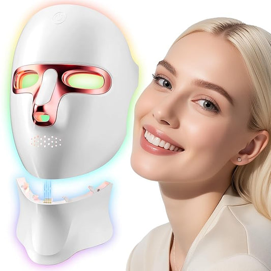 Red Light Therapy Mask for Face,Cordless LED Face Mask Light Therapy,USB C Rechargeable,Infrared Lights Masks for Home Working Travel Yoga Sleep