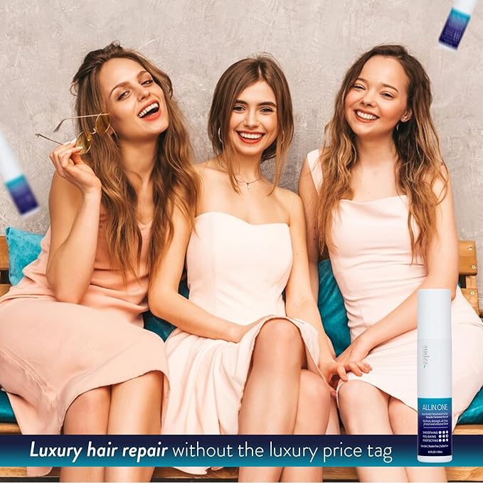 SUDZZFX ALL IN ONE Powerful Leave-in Hair Detangler - Creates Shine - Heat Protection - Smoothes Frizzy Hair - Color Safe - Sulfate Free 4.0 Fl Oz