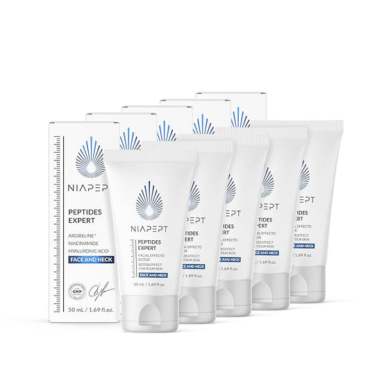 | Face & Neck Cream | With Argireline, Niacinamide & Hyaluronic Acid | Lightweight & Hydrating | 1.69 fl oz | 5 Pack