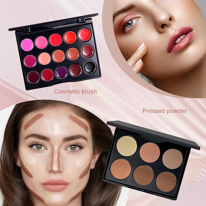 Travel Makeup Kit - Sets for Women & Girls (5-12), Beginner Gifts, Teens