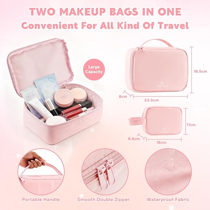 Color Nymph Makeup Sets for Women Teen Girls with 2-in-1 Travel Handbag, All In One Makeup Kits Full Kit Includes Eyeshadow Lipgloss Eyebrow Powder Highlighter Blush Mascara Eyeliner Lipliner & Puff