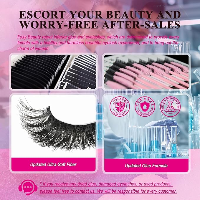 Bombshell X Volunm Lash Clusters Kit Thick Mink 80D-200D Lash Extension Kit 400Pcs 5D Fluffy Eyelash Extension Kit 10-18mm Individual Eyelashes with Lash Bond, Lash Remover, Lash Applicator
