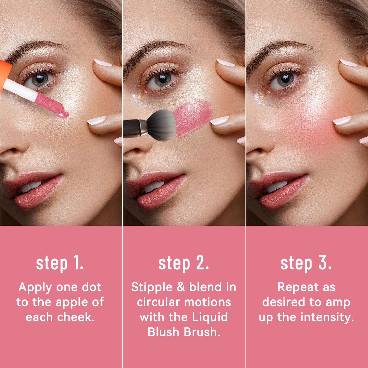 Liquid Blush, Long-lasting & Blendable Liquid Blush for High-Pigment Color, Achieve a Soft, Dewy, Healthy Natural Finish (08-Milky Tea, 0.2 Ounce)