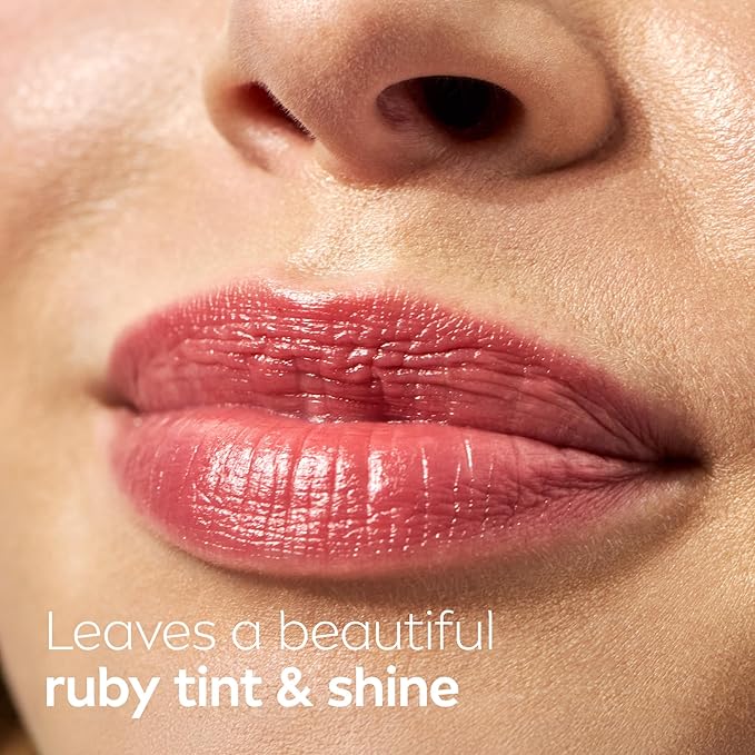 NIVEA Cherry Lip Care, Ruby Tinted Lip Balm Pack with Shea Butter, Nourishing Oils and Vitamin C & E, 3-in-1 Moisture, Repair and Color, 0.17 Oz Stick, Pack of 4