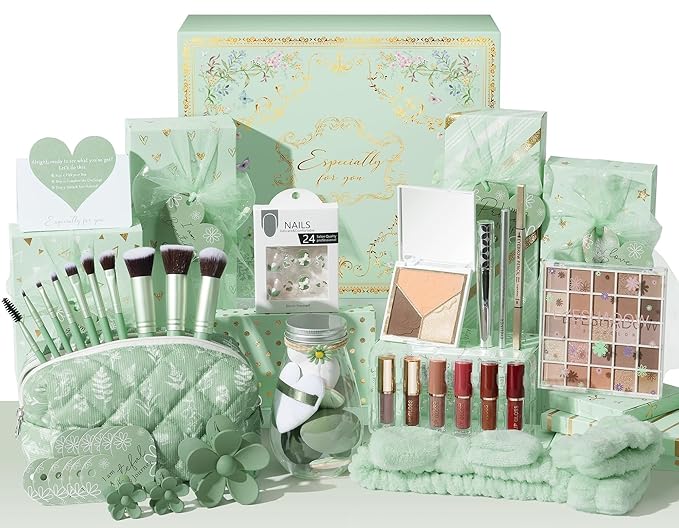 Teen Girl Gifts Trendy Stuff, 10 Positive Affirmation Cards & Empowering Challenges to Unlock 10 Wrapped Makeup Gift Set Motivational Birthday Easter Egg Stuffers Gift Basket for Tween & Teenage Girls