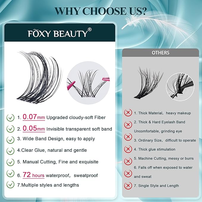 432Pcs Lash Clusters Kit - Wispy Natural & Manga Spiky Lash Cluster Invisible band 8-16mm Eyelash Clusters Kit D Curl Lash Extension Kit WideSpan with Bond and Seal DIY at Home for Starter