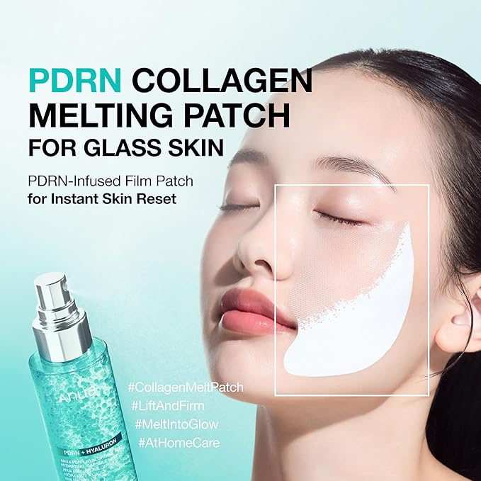 Anua PDRN Collagen Plumping & Firming Care Set, PDRN Salmon DNA Glow Serum Spray, Collagen Patch Neck & Facial Fine Line, Face Mist & Melting Duo for Perfect Home Care, Korean Skincare Set